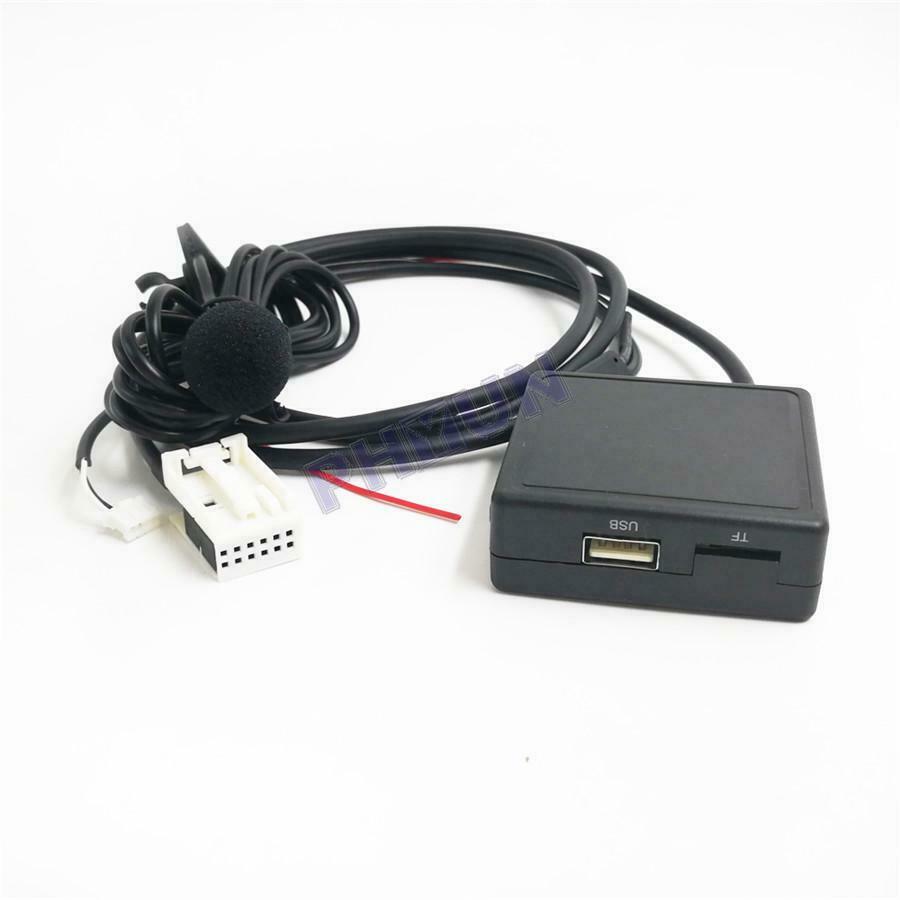 Car Audio BT Aux USB Adapter + Microphone For BMW E60 E63 E64 E66 E81 E82 E70 90