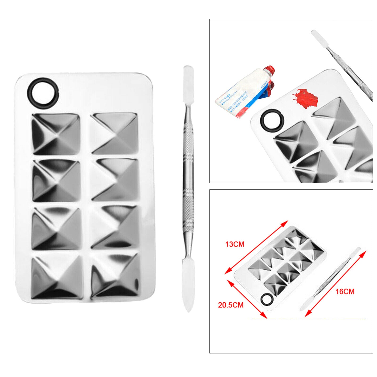 Mixing Palette Makeup Cosmetic Manicure Plate for Nail Art Watercolor Oil