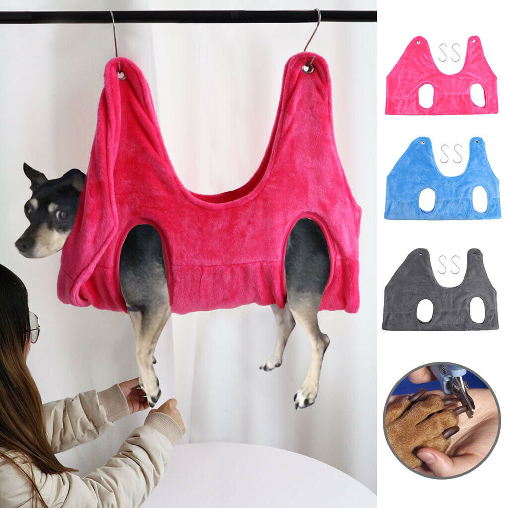 Cat Grooming Hammock Pet Supply Grooming Bag for Puppy Nail Bag Ear Clean S pink