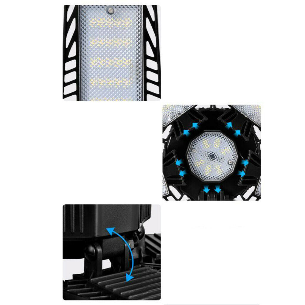 LED Garage Lights 80W Deformable Garage Ceiling Lights Fixture Lamp Basement