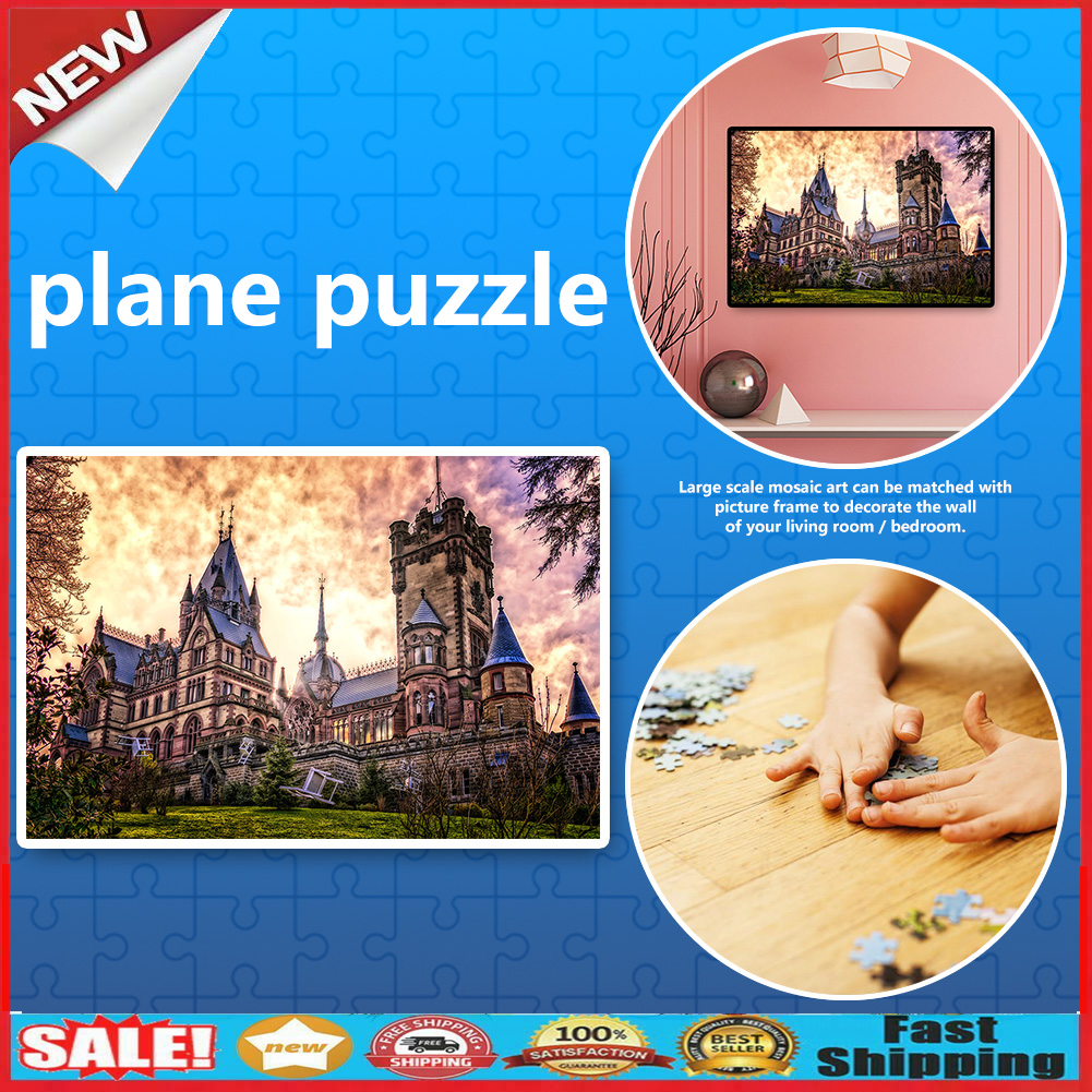 Castle Paper Puzzles 1000pcs Picture Assemble for Adults Kids Jigsaw Toys @