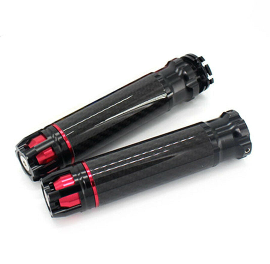 22mm CNC Motorcycle Refit Throttle Aluminum Alloy Carbon Fiber Handlebar Grips