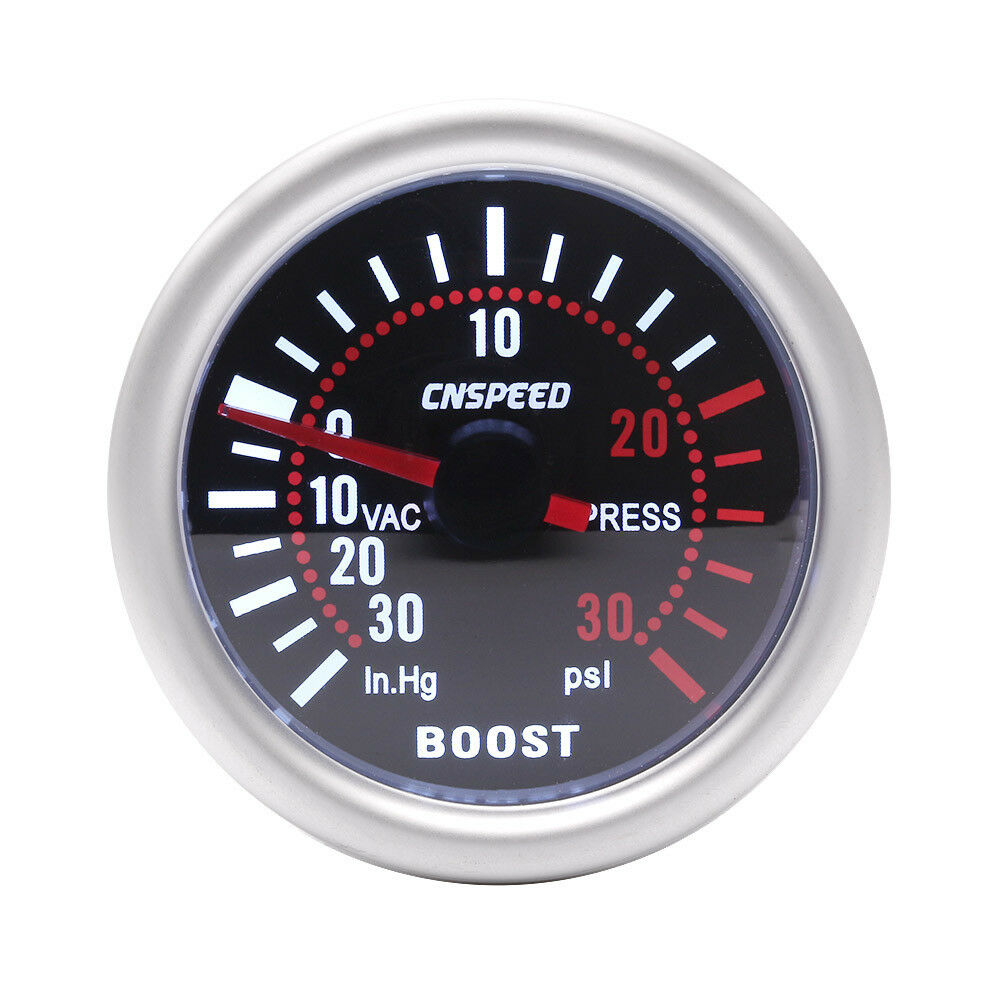Universal 52mm 2â€³ White Digital LED Turbo Boost Meter Pressure Gauge Tint Psi