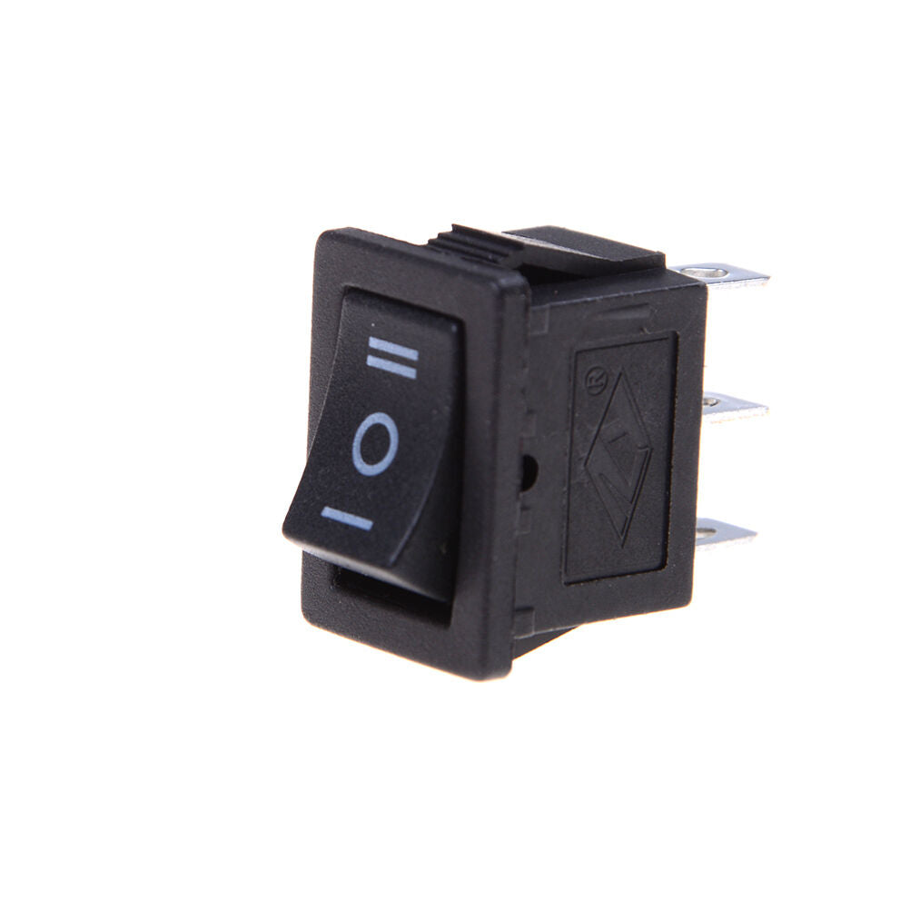 5 pcs SPDT On/Off/On Mini Black 3 Pin Rocker Switch AC 6A/250V 10A/125V ..l8