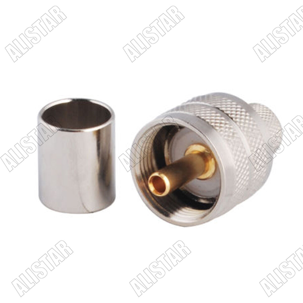 10 Pieces UHF PL-259 Male Plug Crimp Connector For RG8 RG213 RG214 LMR400 Cable