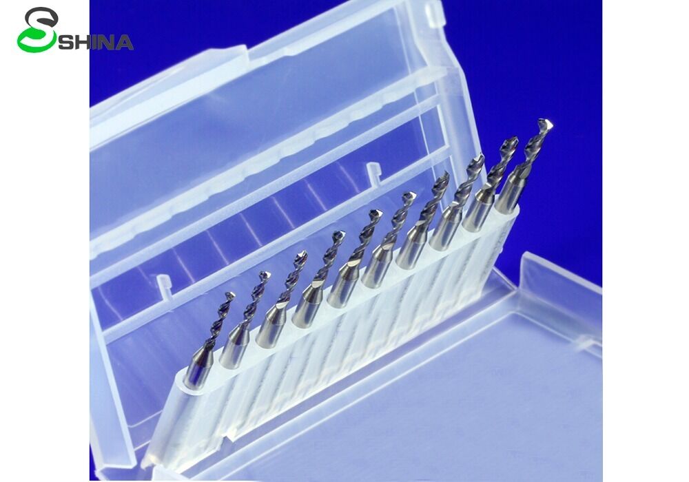 10x Tungsten Carbide PCB Carving Tool CNC Engraving Micro Drill Bits 2.1-3mm