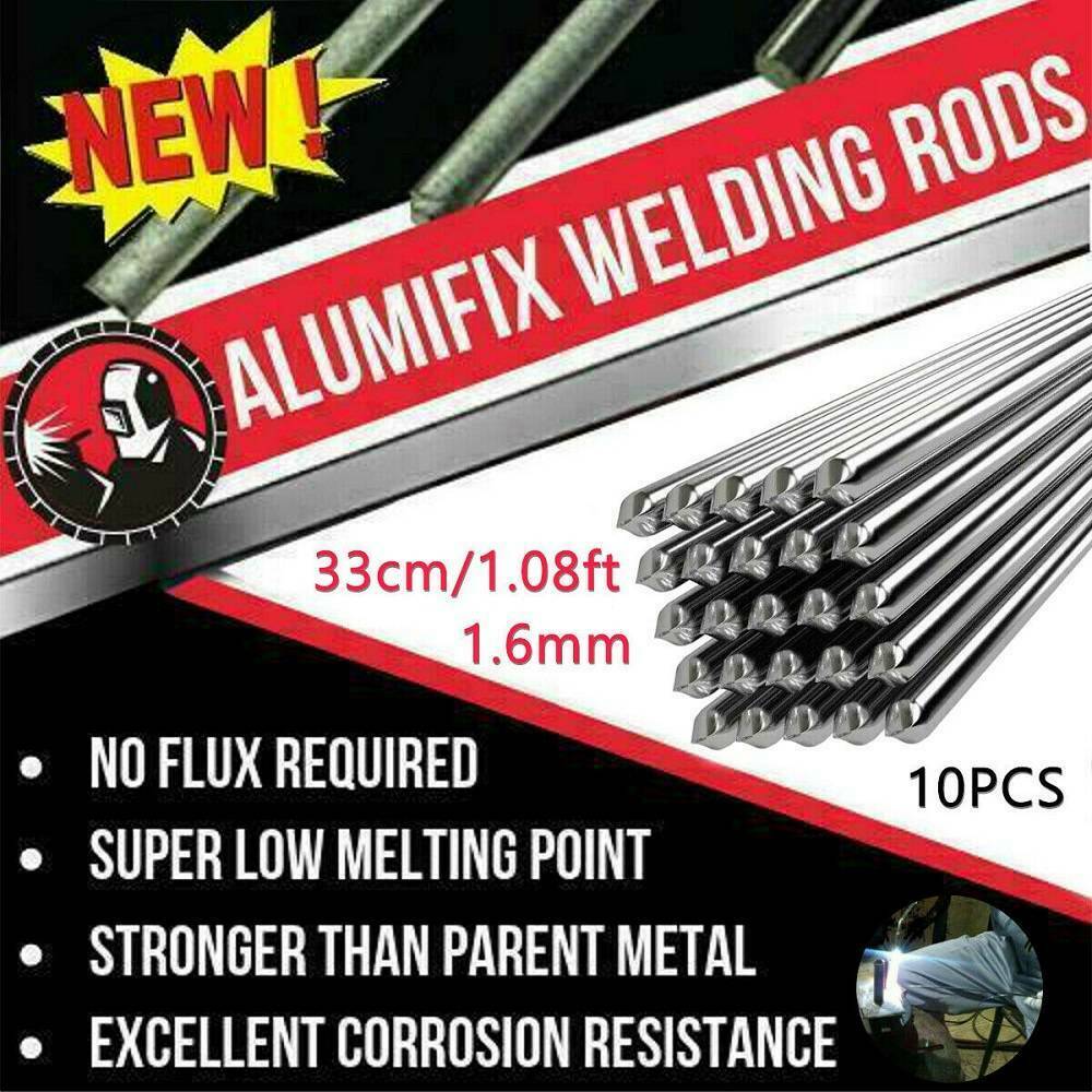 2.0/1.6mm 33cm/1.08ft Solution Welding Flux-Cored Rods Aluminum Wire Brazing Kit