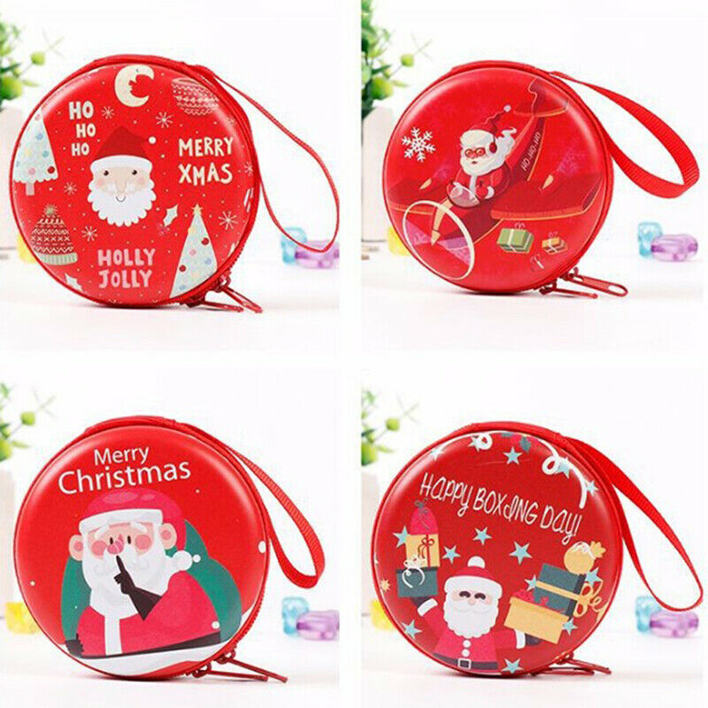 1pcs Cute Christmas Coin Purse Cartoon Kids Girls Wallet Earphone Organiz.l8