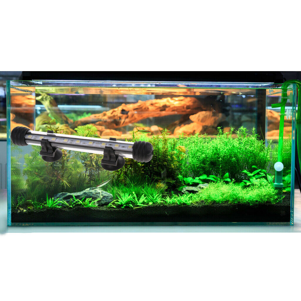 UK Plug LED Waterproof Aquarium Lighting Strip Lamp White Light 18cm