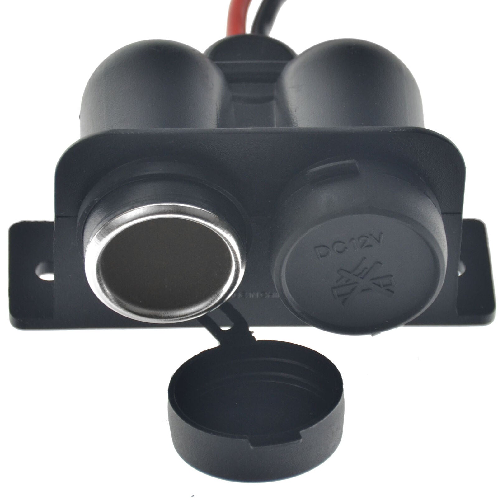 12V 2 Port Dual Female Socket Car Motorbike Cigarette Lighter Adaptor Waterproof