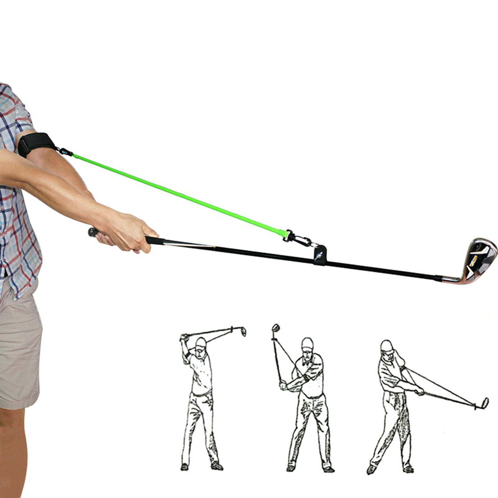 Golf Swing Grip Training Aid Golf Swing Trainer Power Accuracy Practice Tools