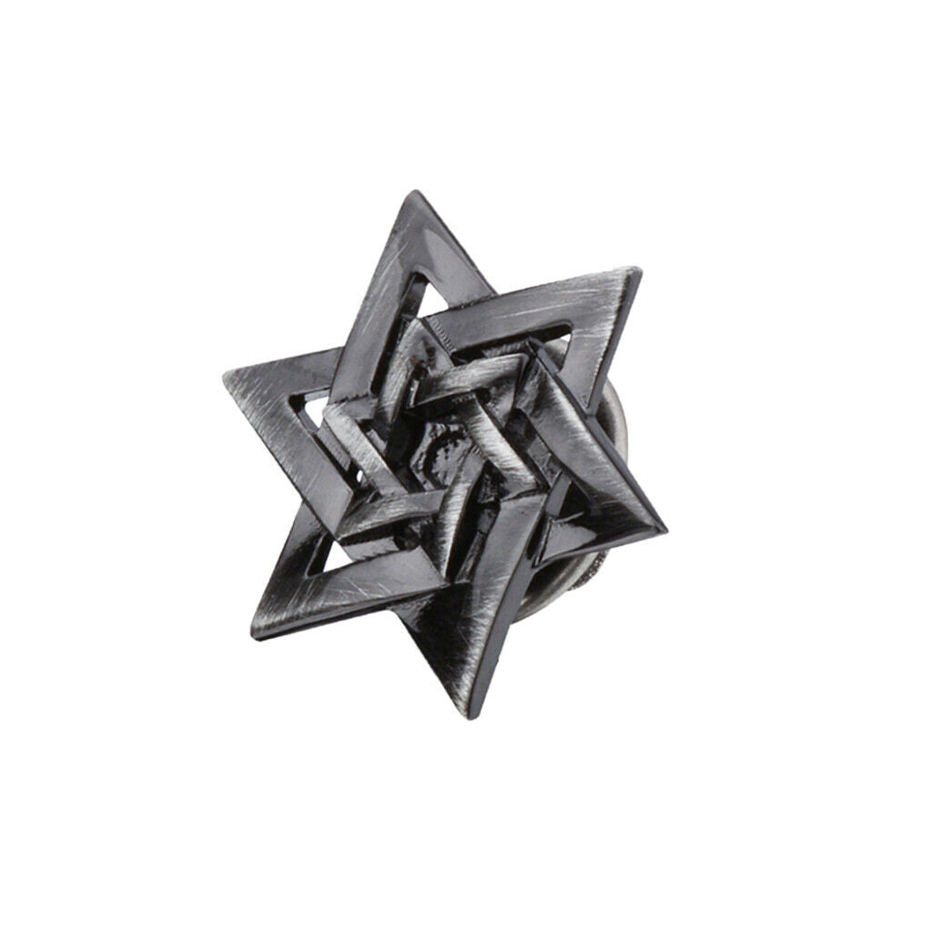 Retro Black Multi-layer Overlap Star Collar Pin Lapel Pin Brooch Pin Fashion