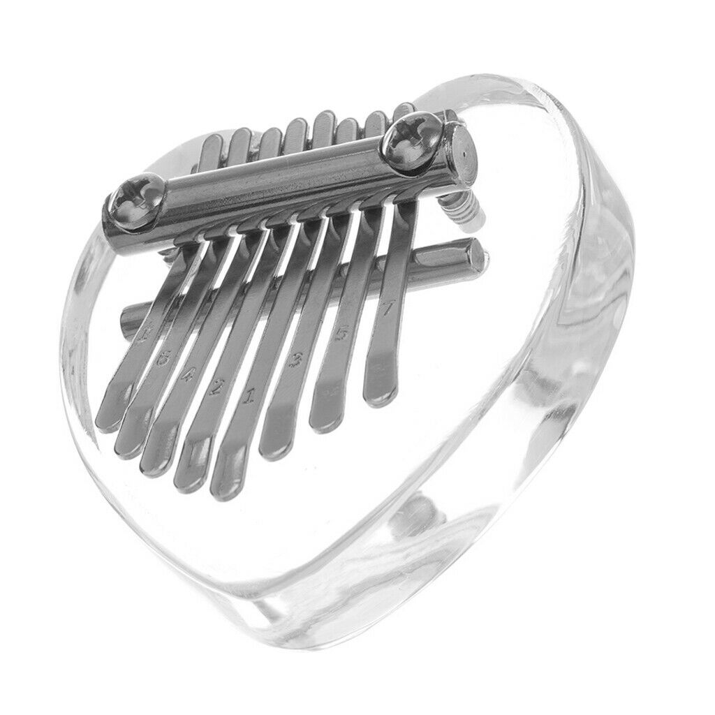 Portable 8 Key Mini Kalimba Acrylic Clear Finger Mbira Thumb Piano Gift