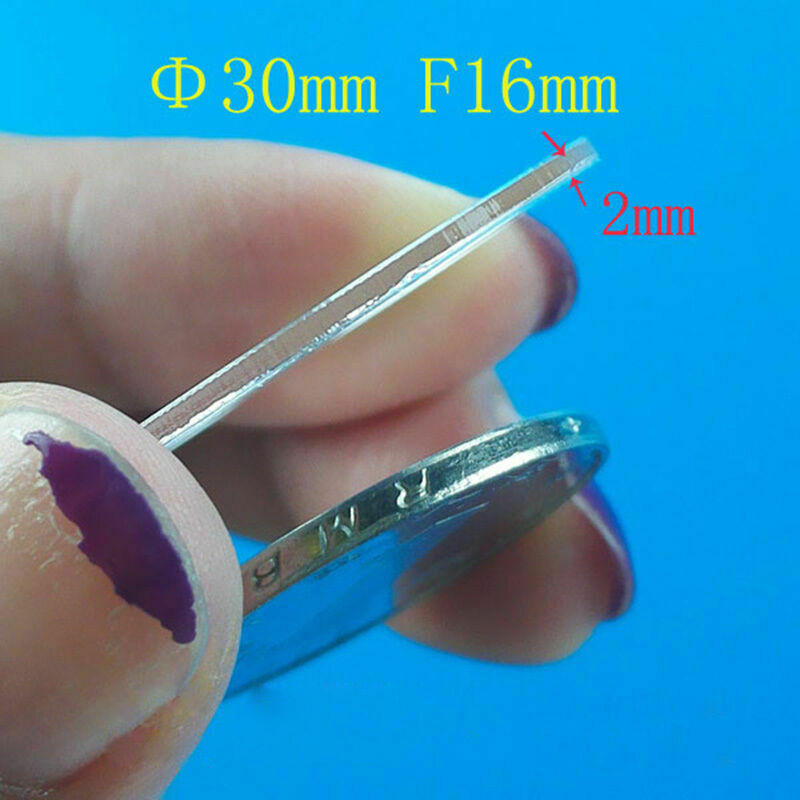 2PC 30mm Dia Small Round Plastic Fresnel Condensing Light Lens Focal Length 16mm