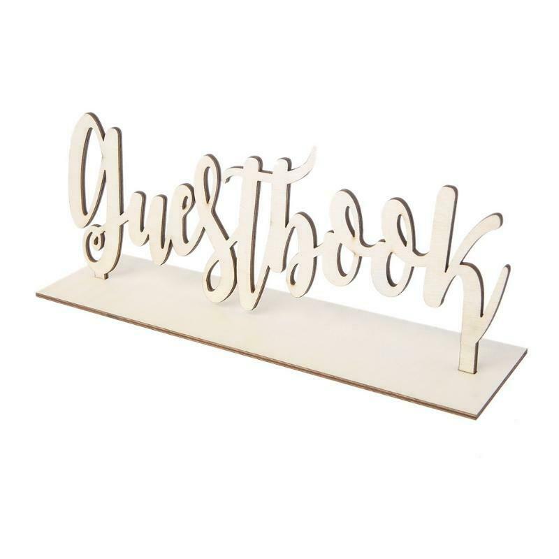 Cute Wooden Guestbook Sign Wedding Decor Freestanding Sign Decoration DIY Gift