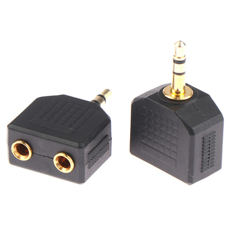 5pcs Audio Jack 2 Way Splitter Plug Two Headphones Cable Headphone Adapt.l8