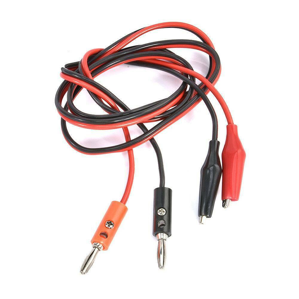 HOT Test Wire Probe Lead Silicone Banana Plug to Crocodile Alligator Clip 102cm