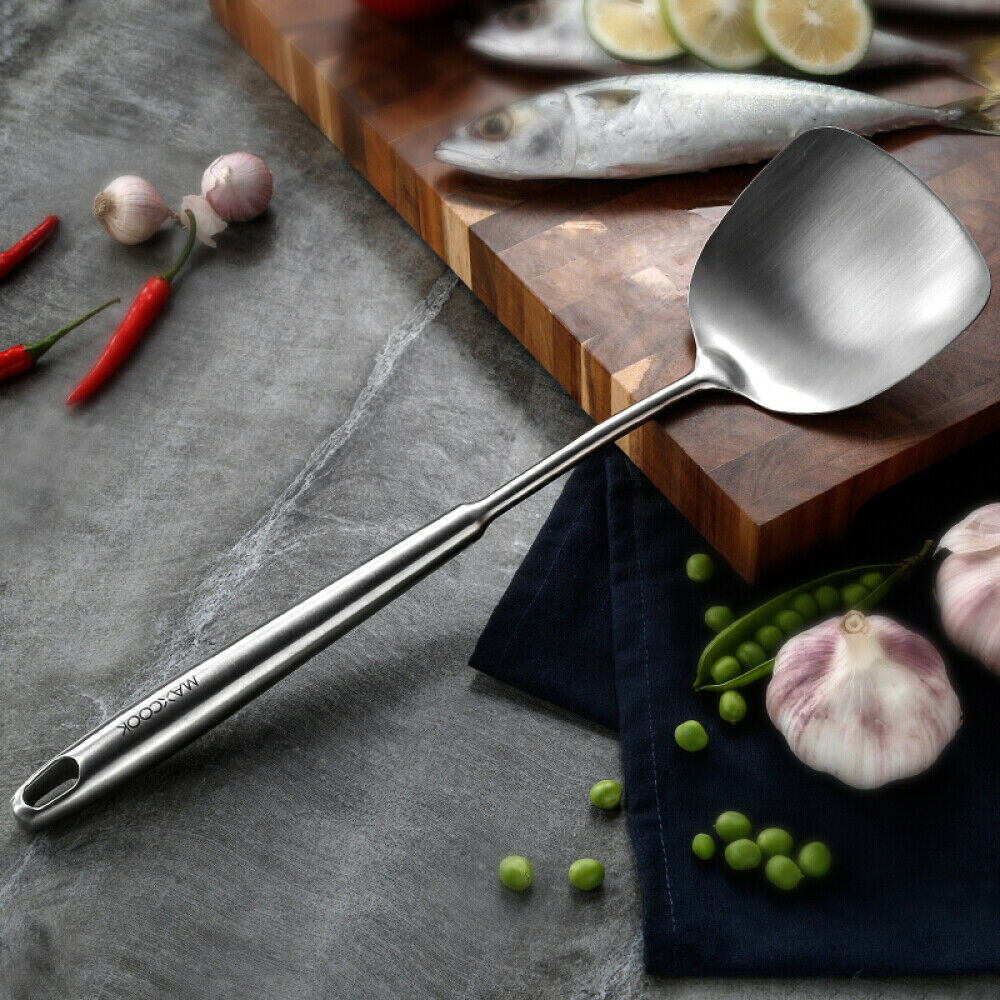 Stainless Steel Wok Nonstick Stir Fry Pan With Lid And Spatula