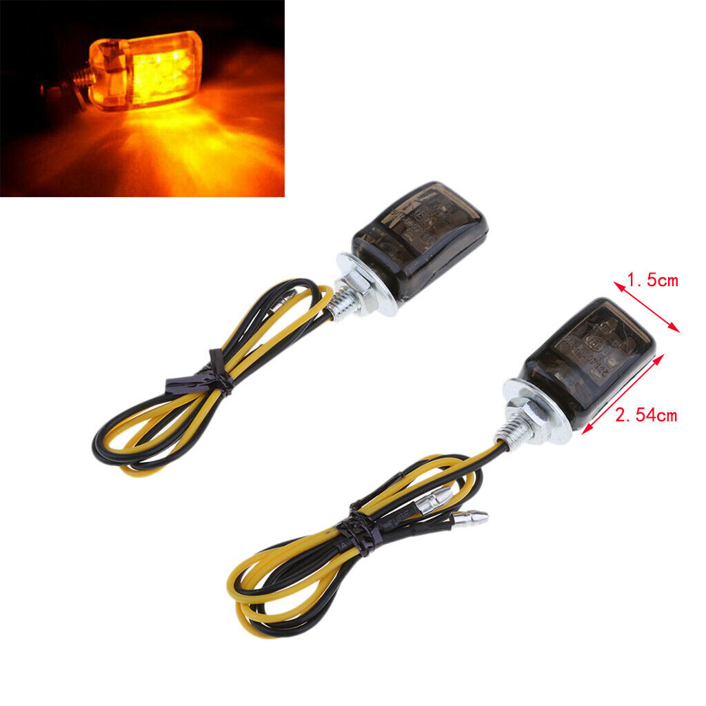 1 Pair Turn Signals Light Motorcycle Turn Signals 6mm Thread Left & Right