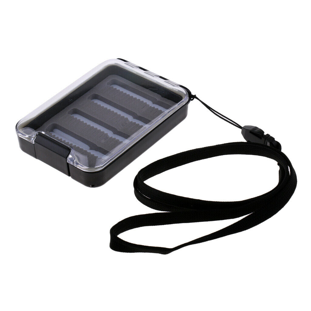 ABS Fly Fishing Box with Foam Insert Transparent Bait Hooks Box Flies Boxes