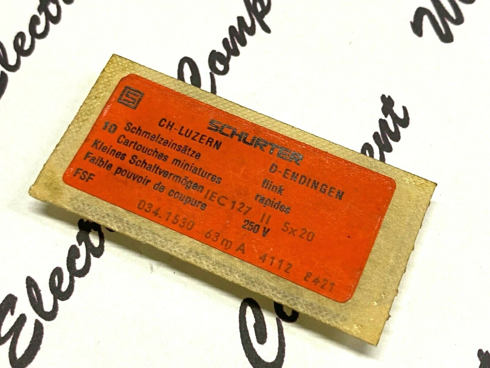 1pcs - SCHURTER FSF 034.1530 63mA 250V 5x20mm Fuse