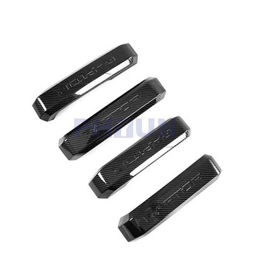 4pcs Interior Door Handle Cover Trim Carbon Fiber Look ABS For Ford F150 2015-17