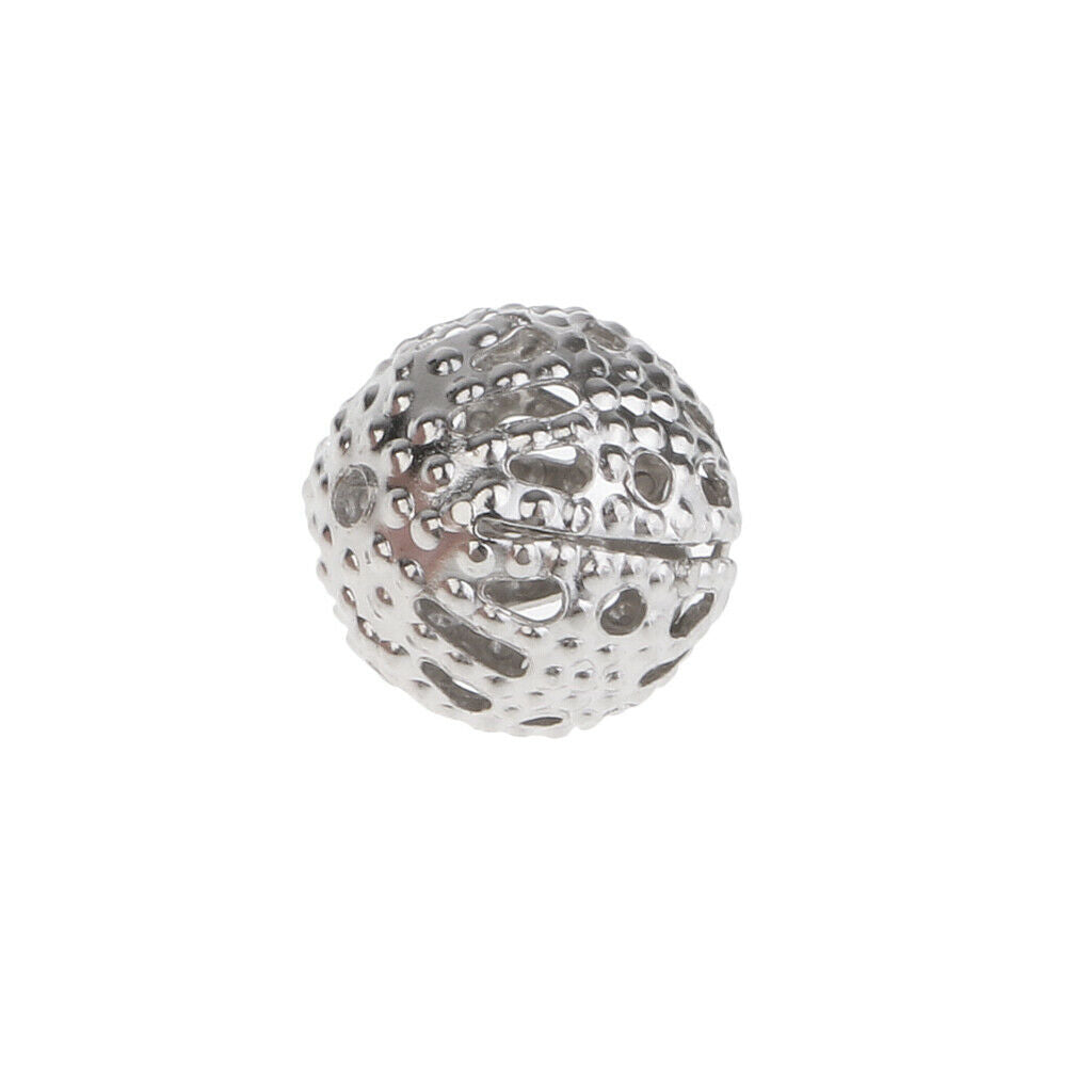 100 Pcs   mm Round Mini Loose Spacer Bead Hollow Beads for Jewelry