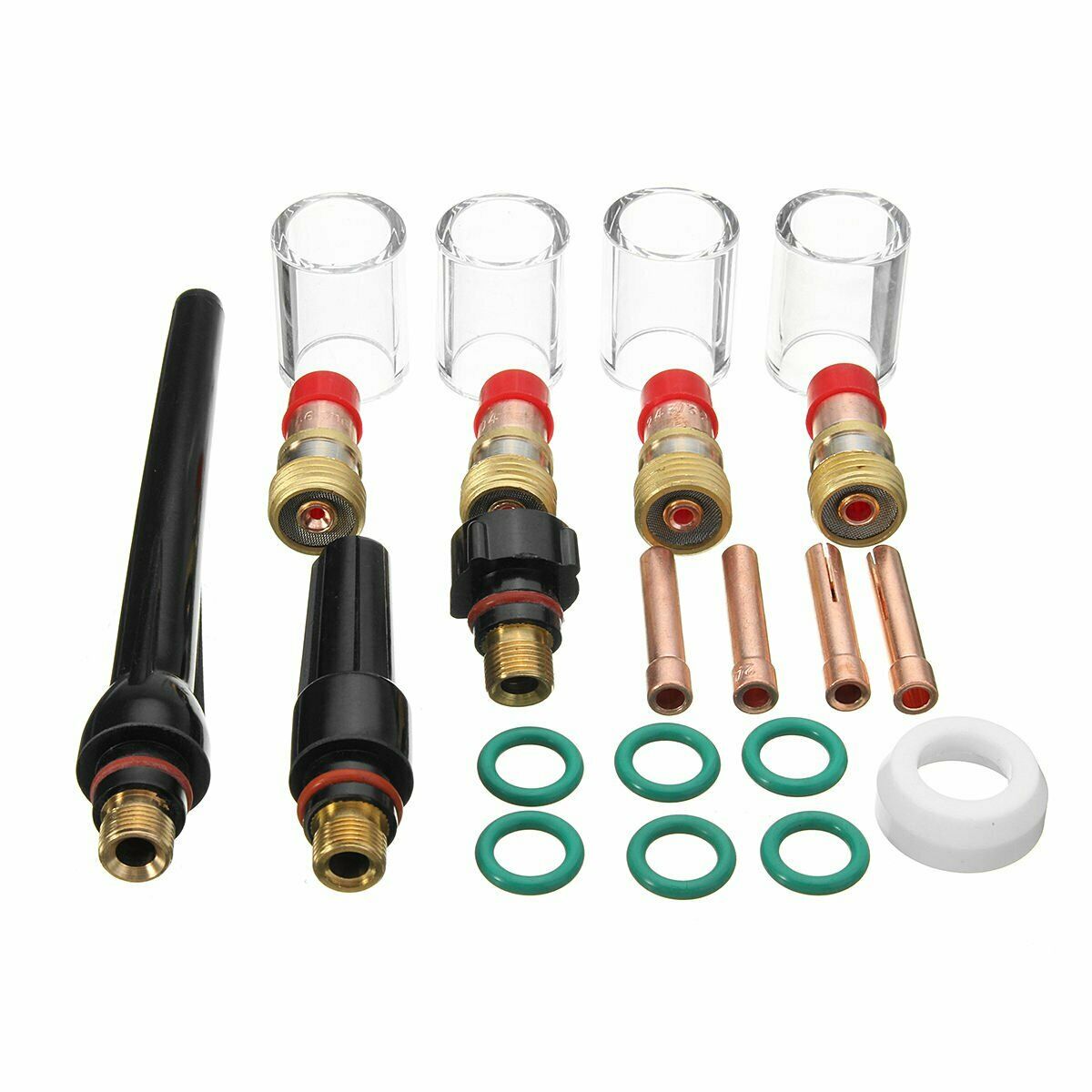 23 PCS Heat-Resistant Glass Set Tig Welding Gun Chuck Gas Lens Sp Wp-17/18/26