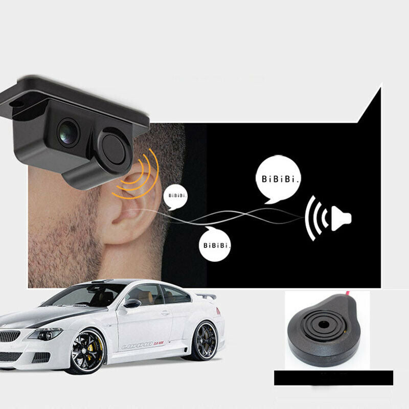 2in1 420TVL Car Parking Reverse Sensor Radar Rearview Backup Night Vision Camera