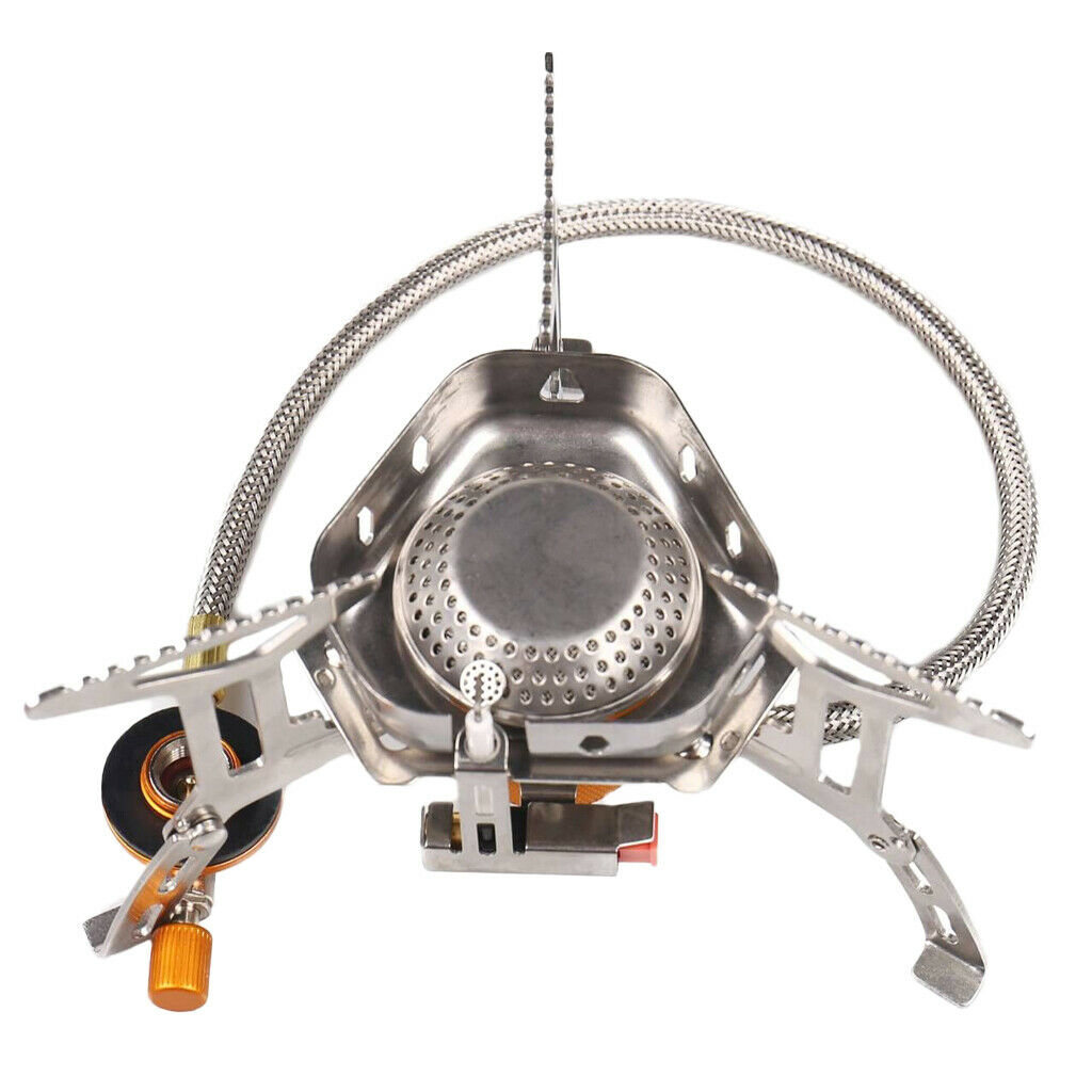 Windproof Camping Stove Backpacking Gas Stove Piezo Ignition Burner