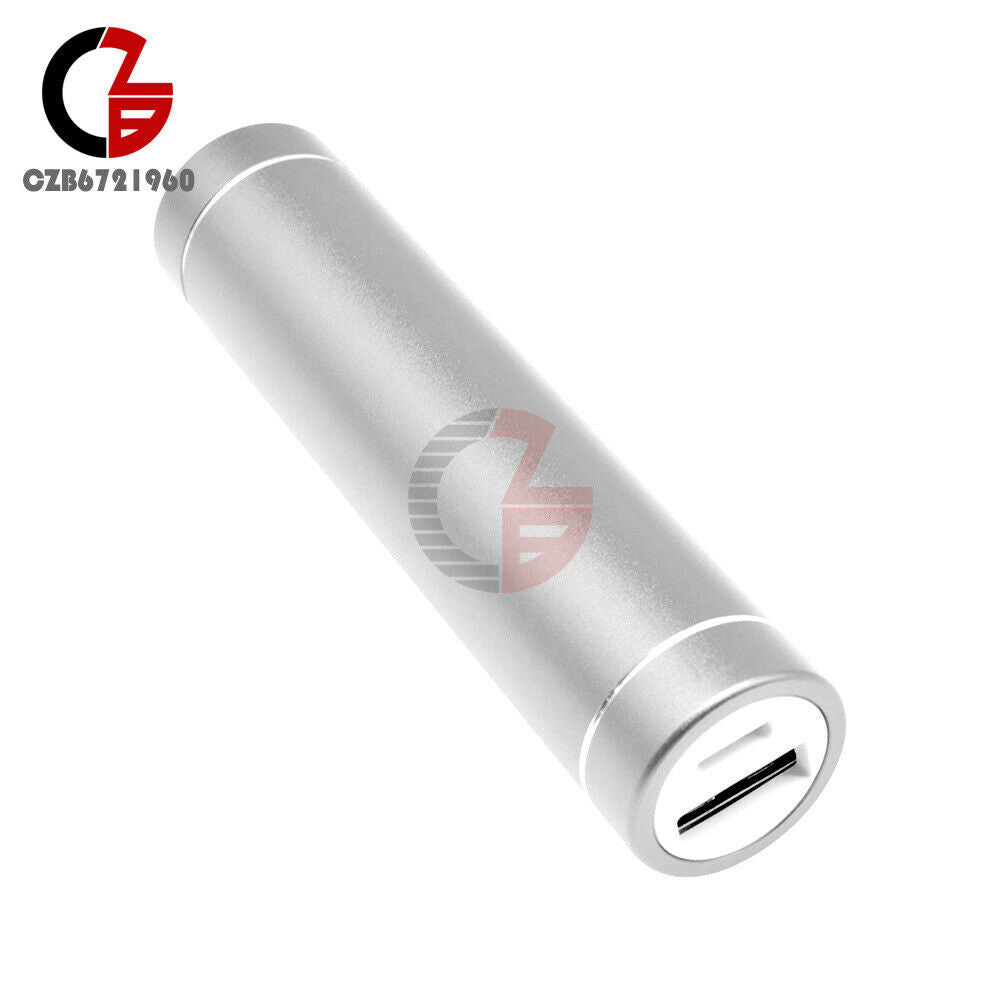 Multicolor Cylinder Power Bank Battery Shell 1x18650 Case With USB Charging Port