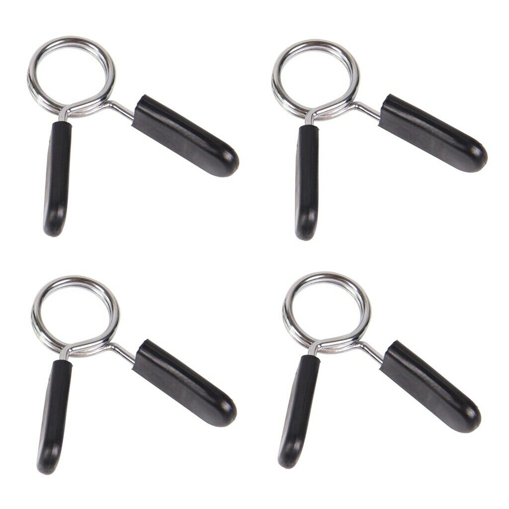 4x 25mm Bar Dumbbell Barbell Spring Clip Collars Clamps for Weightlifting