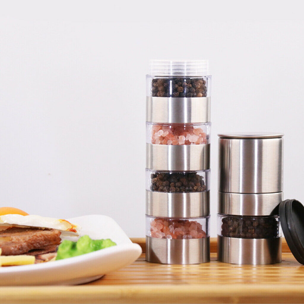 Spice Pepper Storage Jars Stackable Spice Containers for Camping, Outdoor