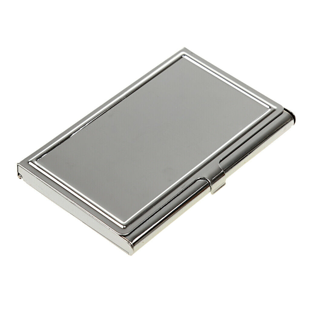 Stainless Steel Metal Wallet Business ID Credit Card Holder Clip Case Box