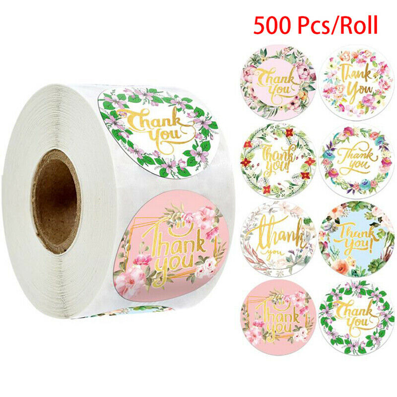 500Pc/Roll Thank You Stickers For Seal Labels Gift Packaging Stationery Stick SJ