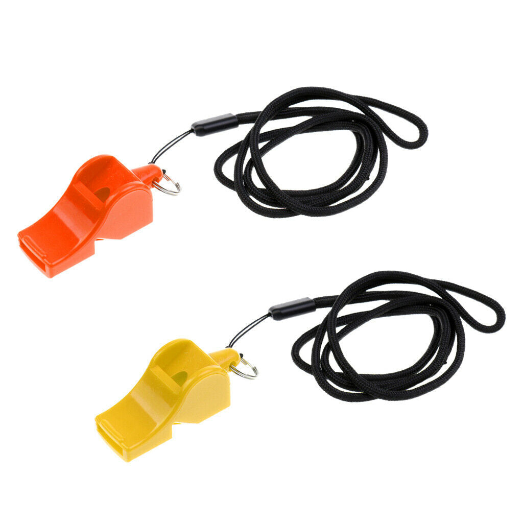 2pcs Loud  Whistle With Lanyard