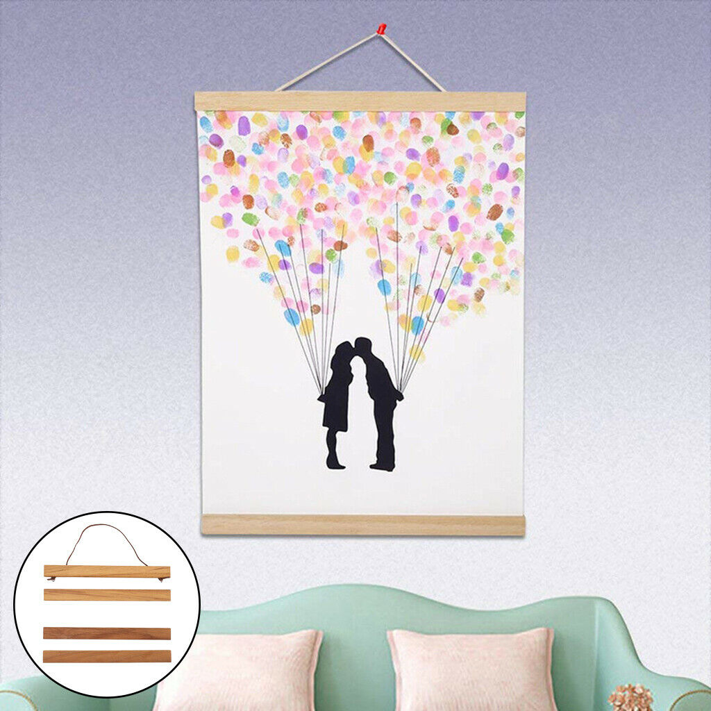 Wooden Poster Hanger Decorative Artwork for Canvas Picture Art Decor 8inch