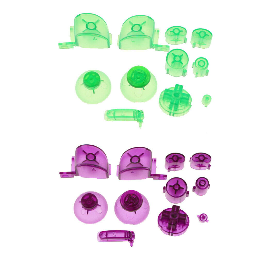 2Pcs Handle ABXYZ Button+Thumbsticks D-pad Mod for Nintendo NGC Controller