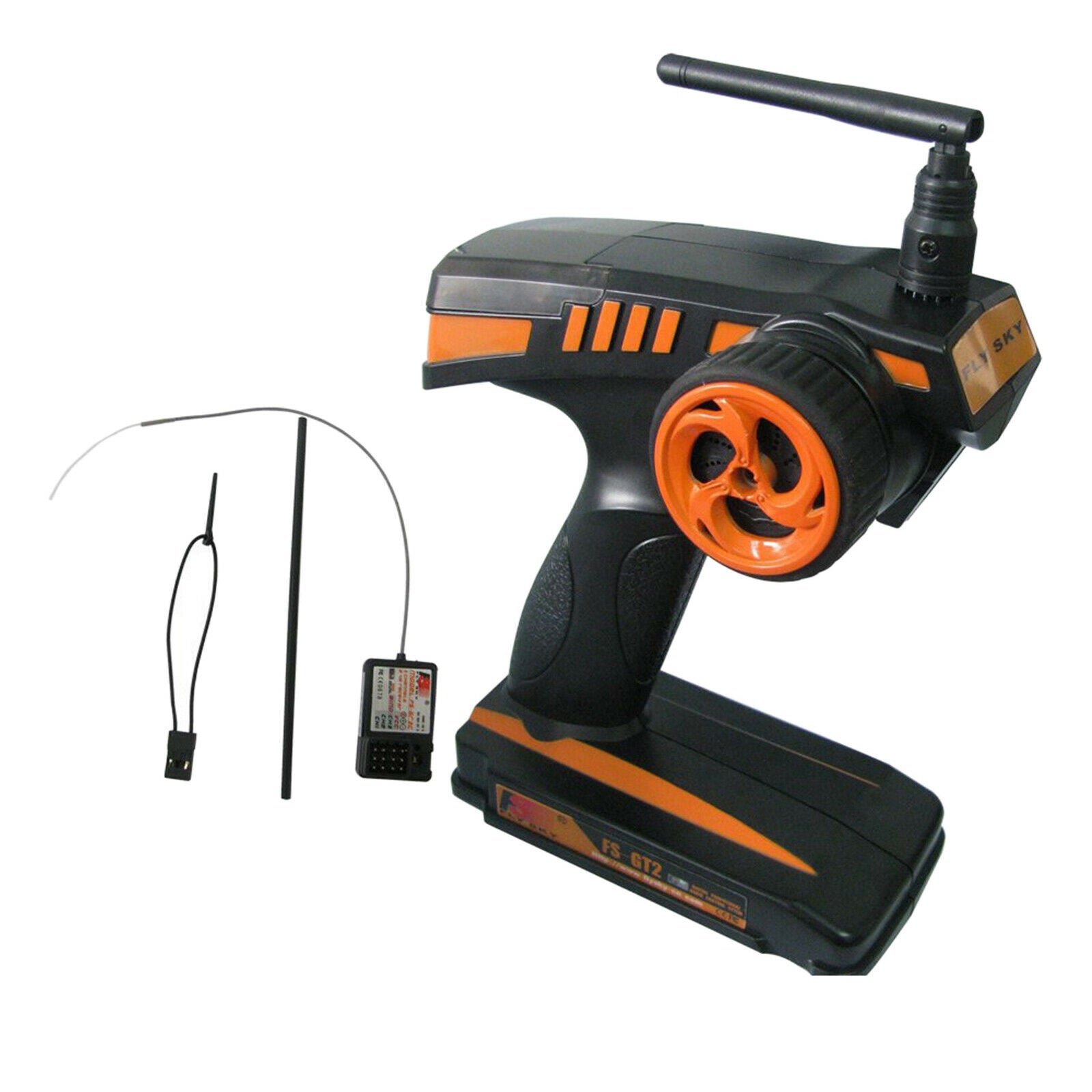 FS-GT2 2.4G 2CH Radio Transmitter with GR3E Receiver for RC Car Crawler