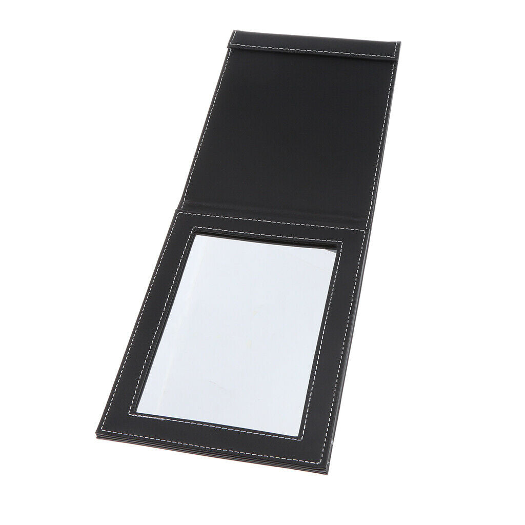 Foldable Makeup Mirror Stand Tabletop Compact Mirror Leather Portable Mirror
