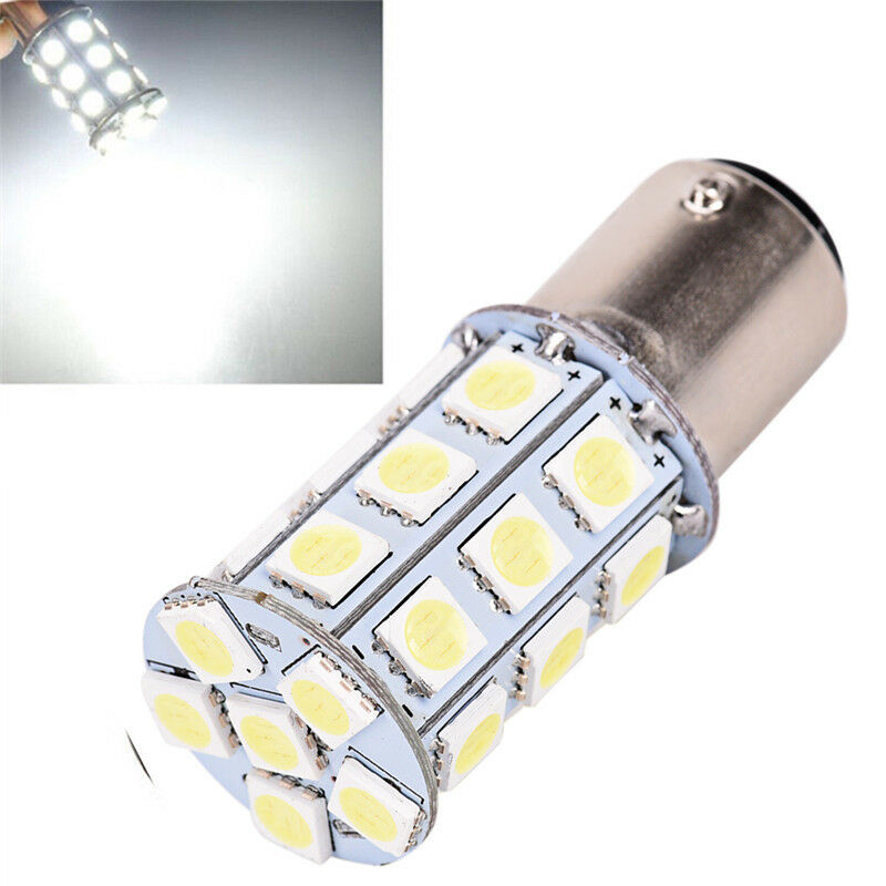 2pcs 12V LED 1157 White BAY15D P21/5W 27SMD 5050 Car Tail BrakeLightsBulbLampBDA