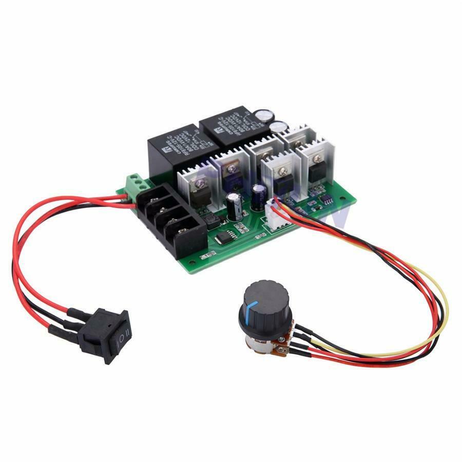 DC 12/24/36/48V 60A PWM Motor Speed Controller CW CCW Reversible Switch
