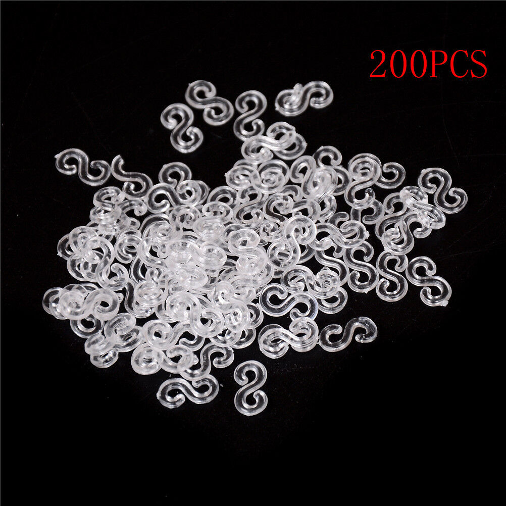 200Pcs Plastic S Clips For Loom Rubber Band Refills Bracelet  BDAU