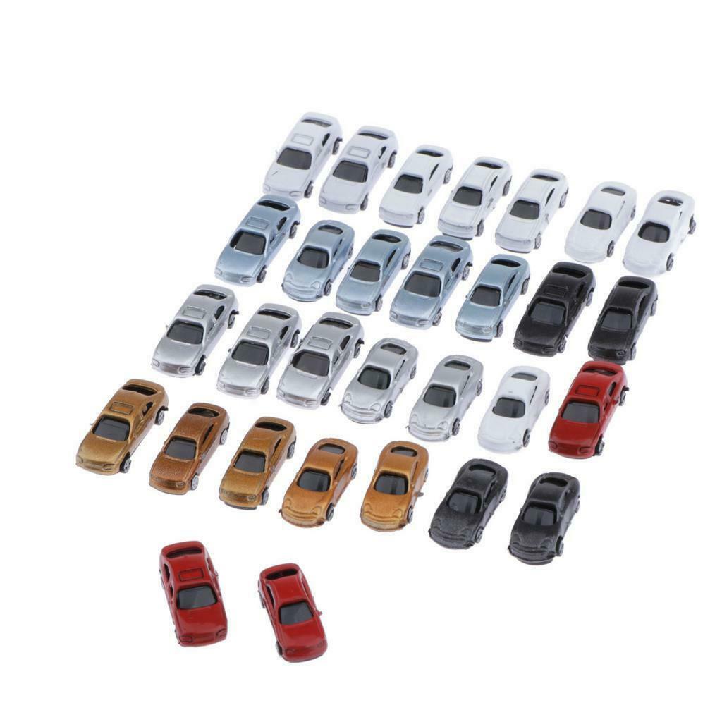 Lots 35 1:200 Z Gauge Plastic Car + Truck Mini Diorama Sand Table Accessory