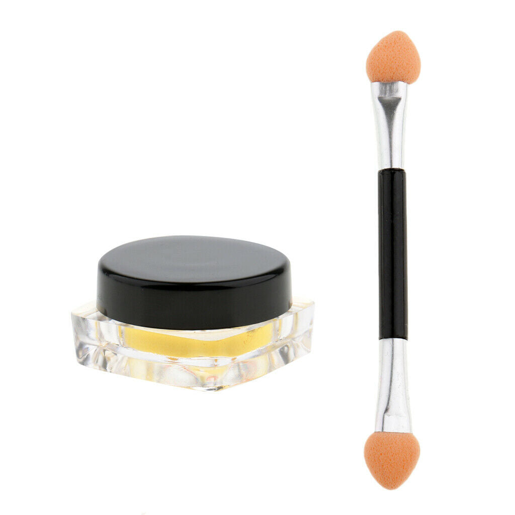 1g Temperature Color Change Nail Polish Pigment Dust Powder+Brush Yellow