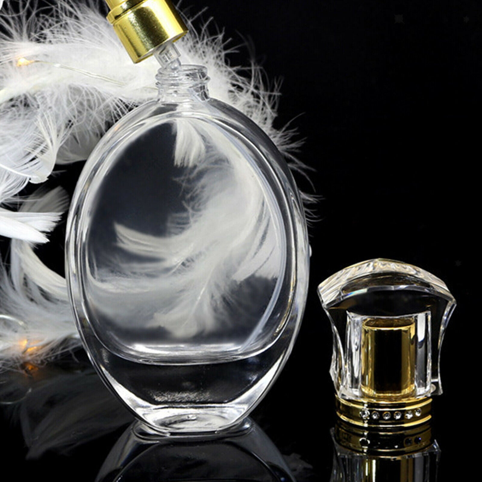 Portable 50ml Empty Glass Cosmetics Perfume Spray Bottle Container Travel Size