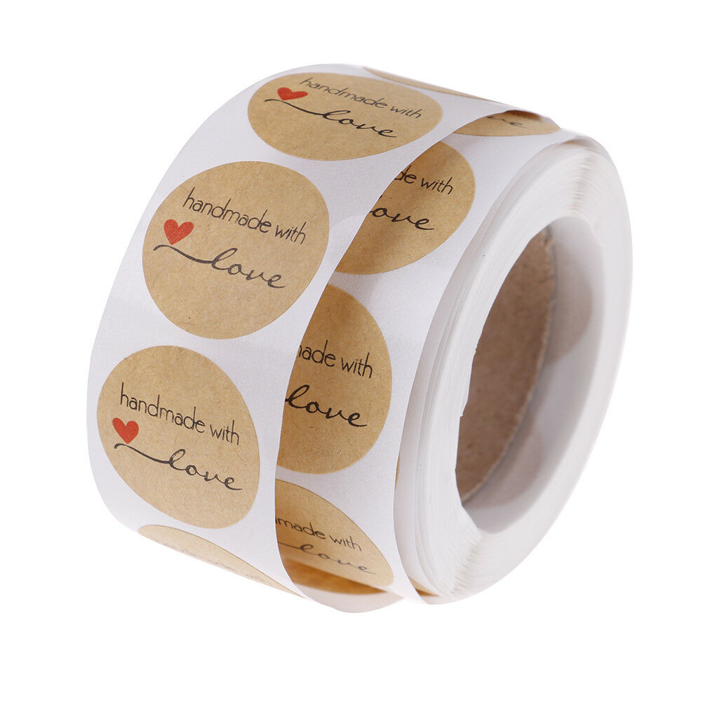500 thank you stickers scrapbooking hand made handmade lable wedding stic.l8