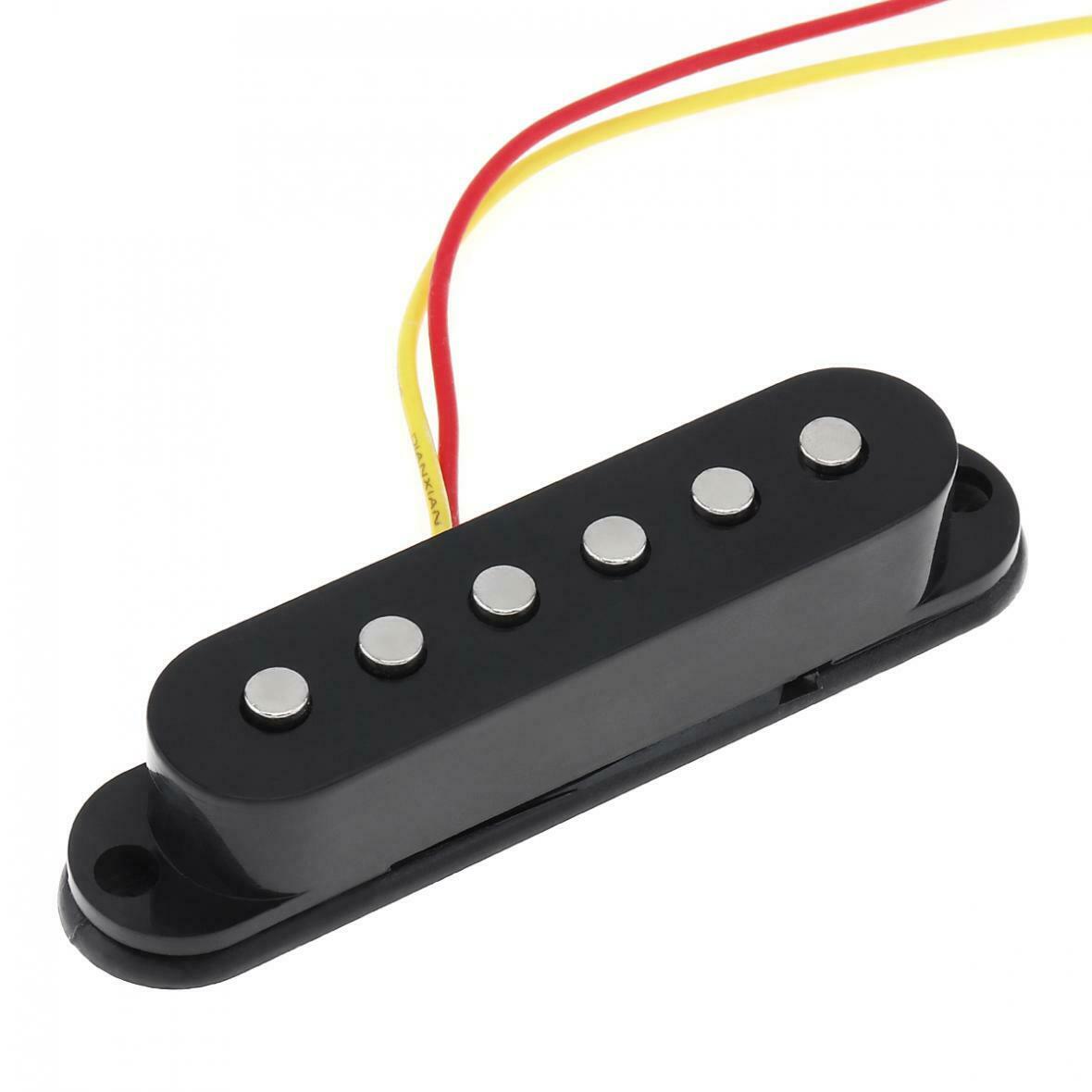 1x Black Single Coil Sound Pickup for 6 Strings Guitar Top Sound
