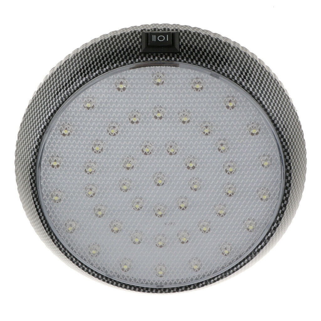 Round White 46 LED Dome Roof Ceiling Light for Car Camper Boat Universal
