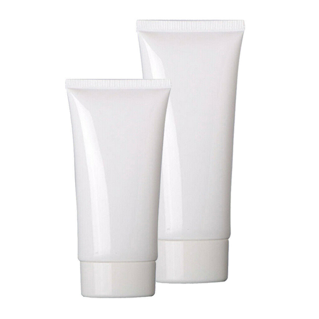 2x Empty Soft Tubes Travel Lotion Emulsion Hair Gel Moisturizer Bottles
